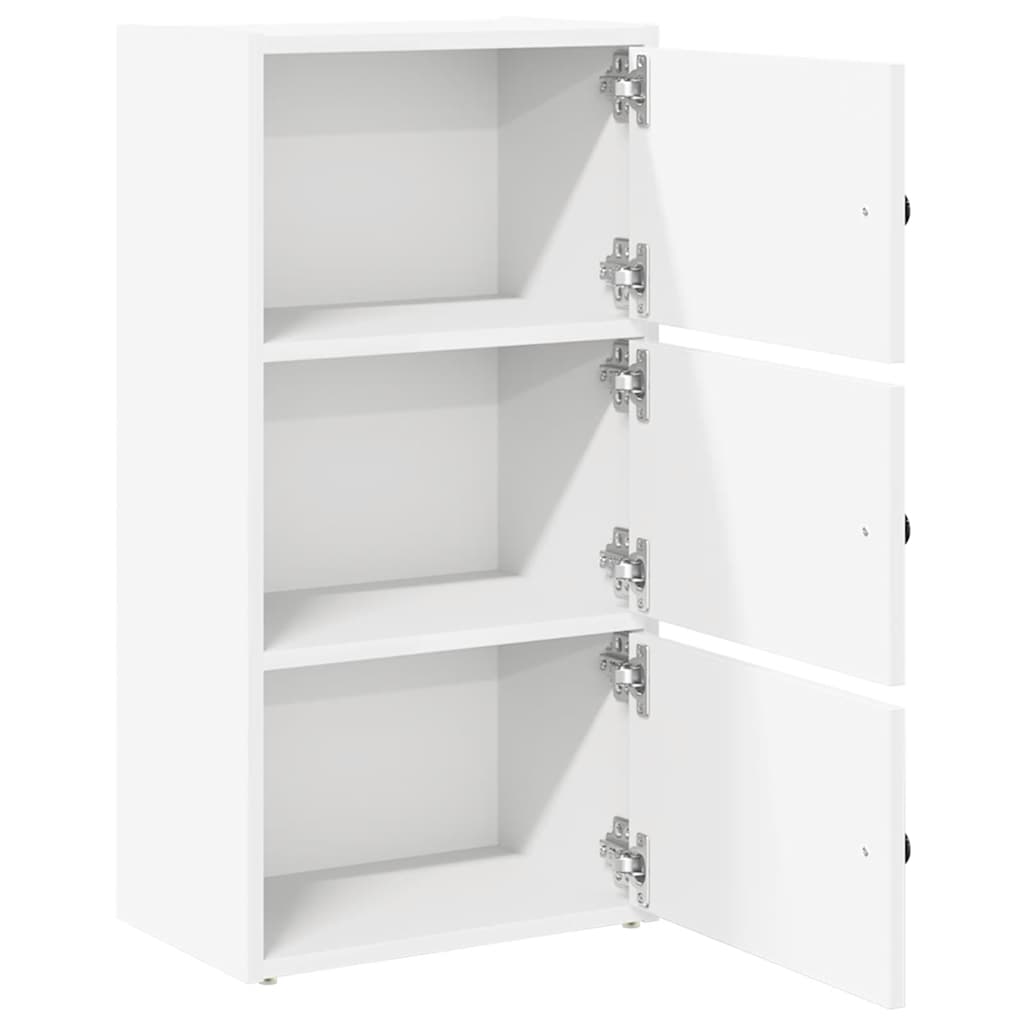 Boekenkast 40x24x77 cm bewerkt hout wit
