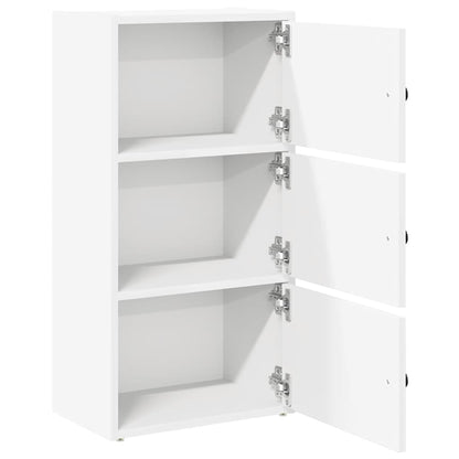 Boekenkast 40x24x77 cm bewerkt hout wit