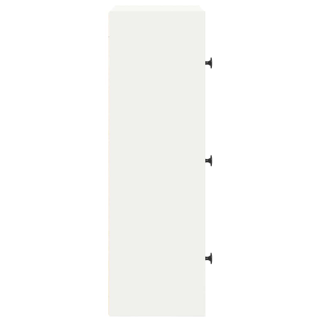 Boekenkast 40x24x77 cm bewerkt hout wit