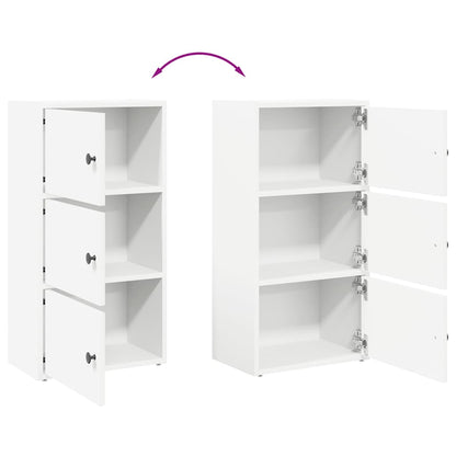 Boekenkast 40x24x77 cm bewerkt hout wit