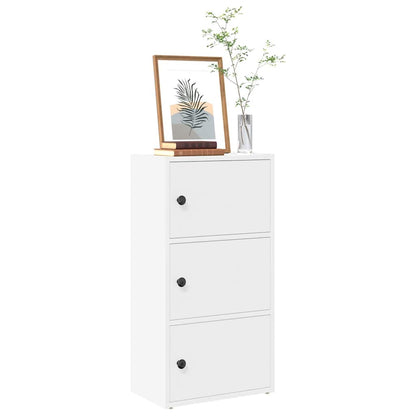 Boekenkast 40x24x77 cm bewerkt hout wit