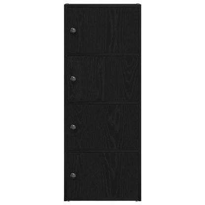 Boekenkast 40x24x102 cm bewerkt hout zwart eikenkleurig
