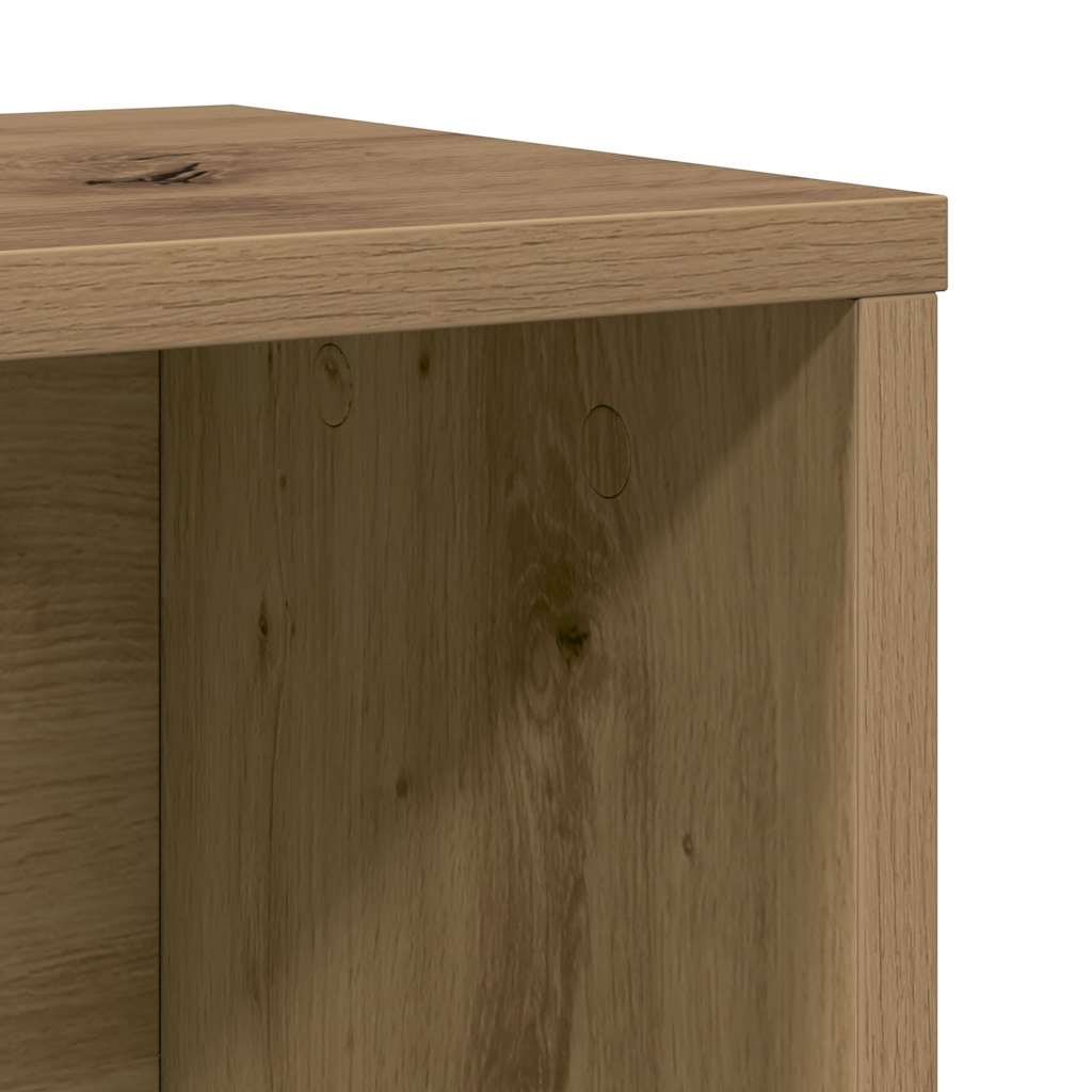 Boekenkast 60x24x76,5 cm bewerkt hout artisanaal eikenkleurig