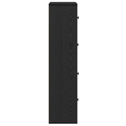 Boekenkast 60x24x101,5 cm bewerkt hout zwart eikenkleurig