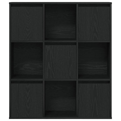 Boekenkast 89x24x101,5 cm bewerkt hout zwart eikenkleurig