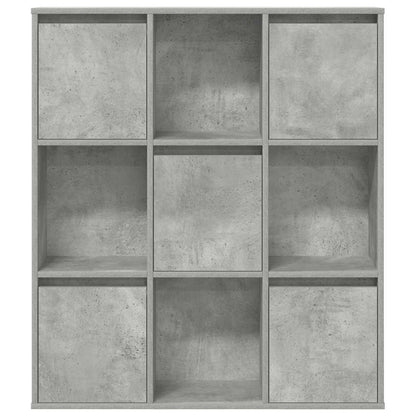 Boekenkast 89x24x101,5 cm bewerkt hout betongrijs