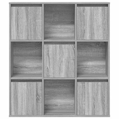 Boekenkast 89x24x101,5 cm bewerkt hout grijs sonoma eikenkleur