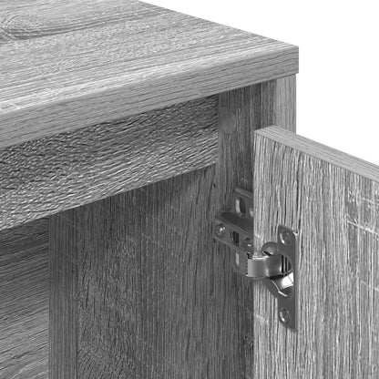 Boekenkast 89x24x101,5 cm bewerkt hout grijs sonoma eikenkleur