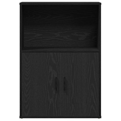 Boekenkast 60x24x85 cm bewerkt hout zwart eikenkleurig