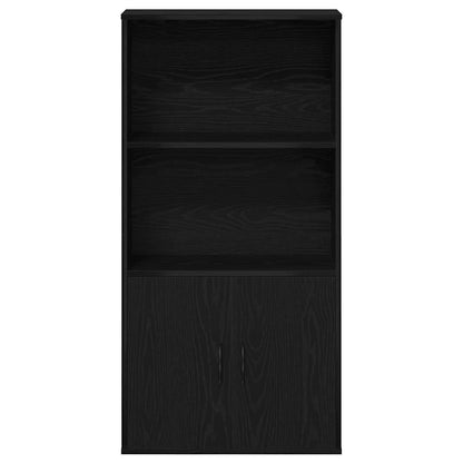 Boekenkast 60x24x120 cm bewerkt hout zwart eikenkleurig