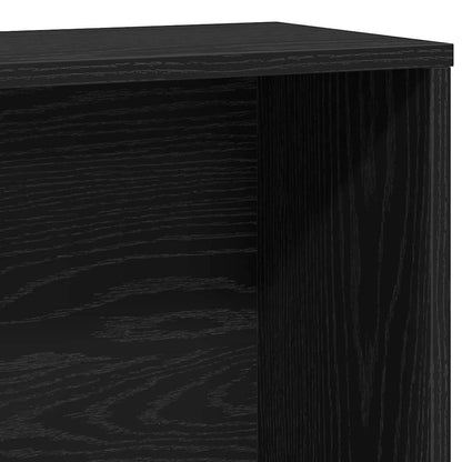 Boekenkast 60x24x120 cm bewerkt hout zwart eikenkleurig