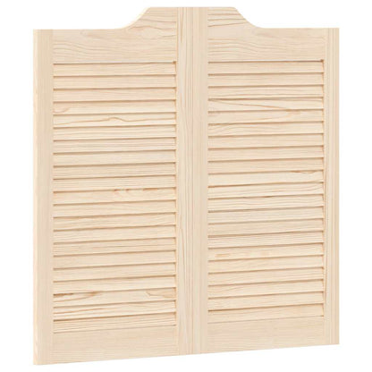 Draaideuren louvredesign 1-paar 80x80 cm massief grenenhout