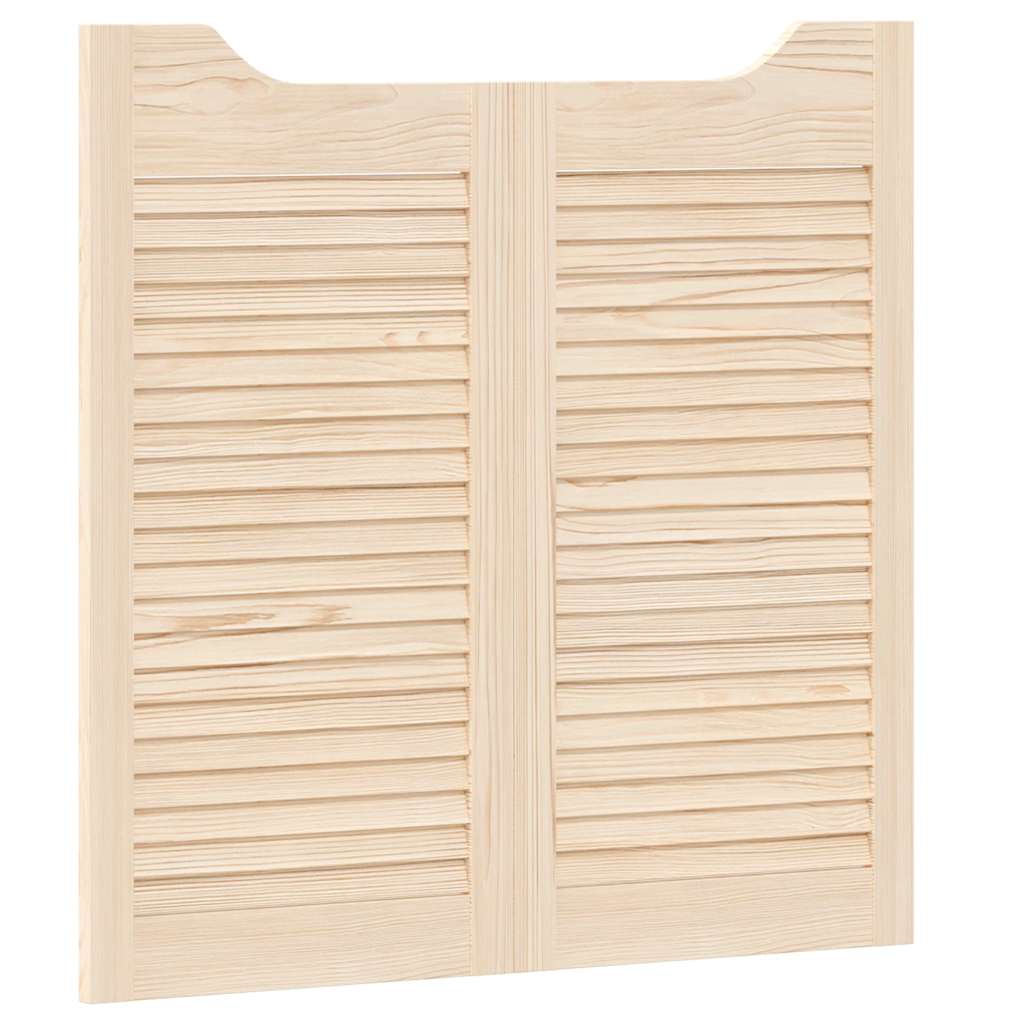 Draaideuren louvredesign 1-paar 80x80 cm massief grenenhout