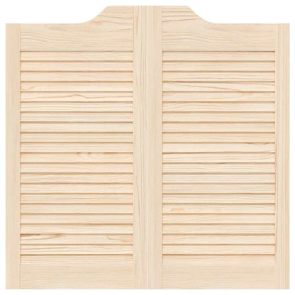 Draaideuren louvredesign 1-paar 80x80 cm massief grenenhout