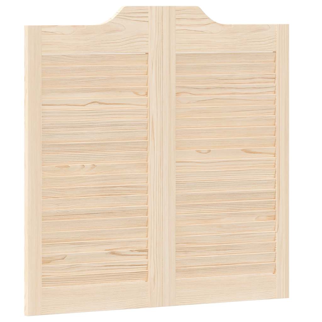 Draaideuren louvredesign 1-paar 80x80 cm massief grenenhout