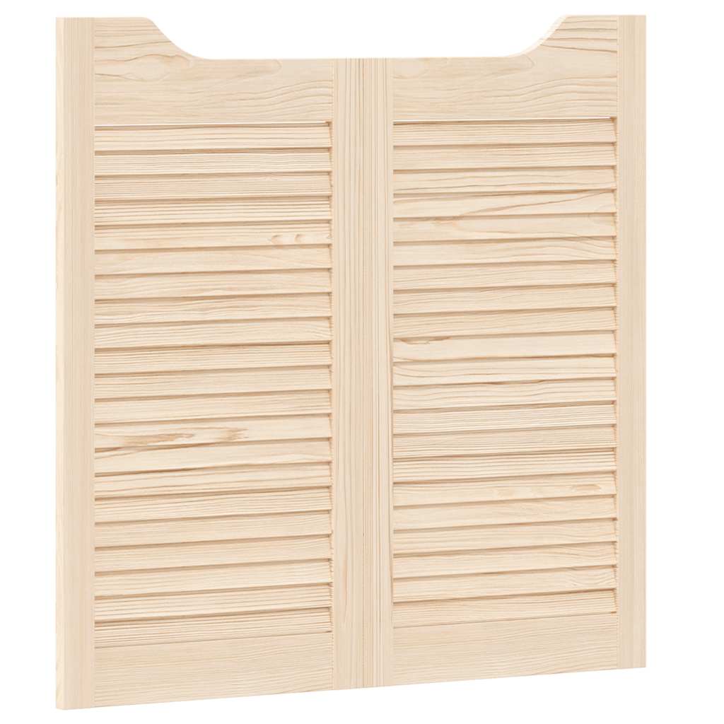Draaideuren louvredesign 2-paar 80x80 cm massief grenenhout
