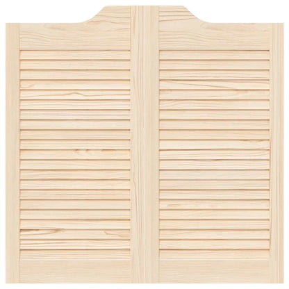 Draaideuren louvredesign 2-paar 80x80 cm massief grenenhout