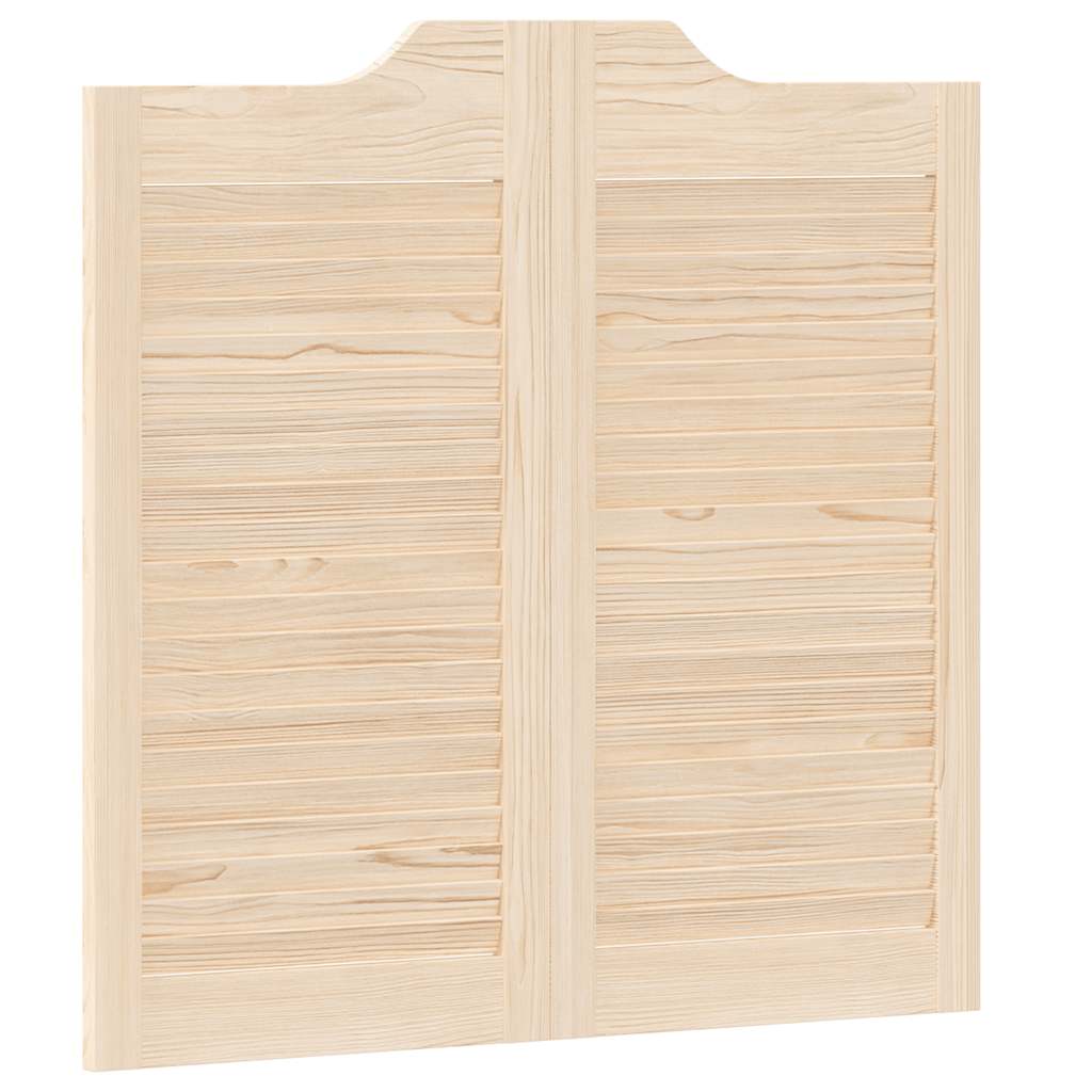 Draaideuren louvredesign 2-paar 80x80 cm massief grenenhout