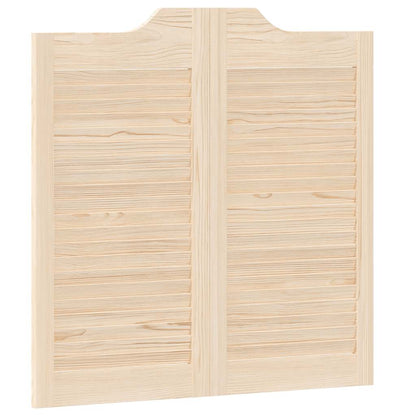 Draaideuren louvredesign 2-paar 80x80 cm massief grenenhout