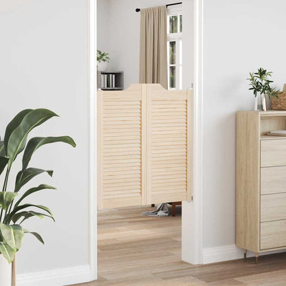 Draaideuren louvredesign 1-paar 90x80 cm massief grenenhout