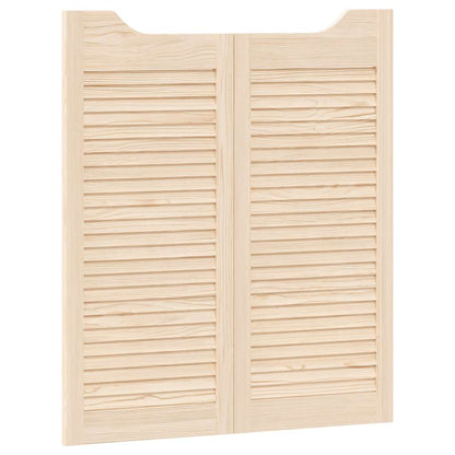 Draaideuren louvredesign 1-paar 90x80 cm massief grenenhout