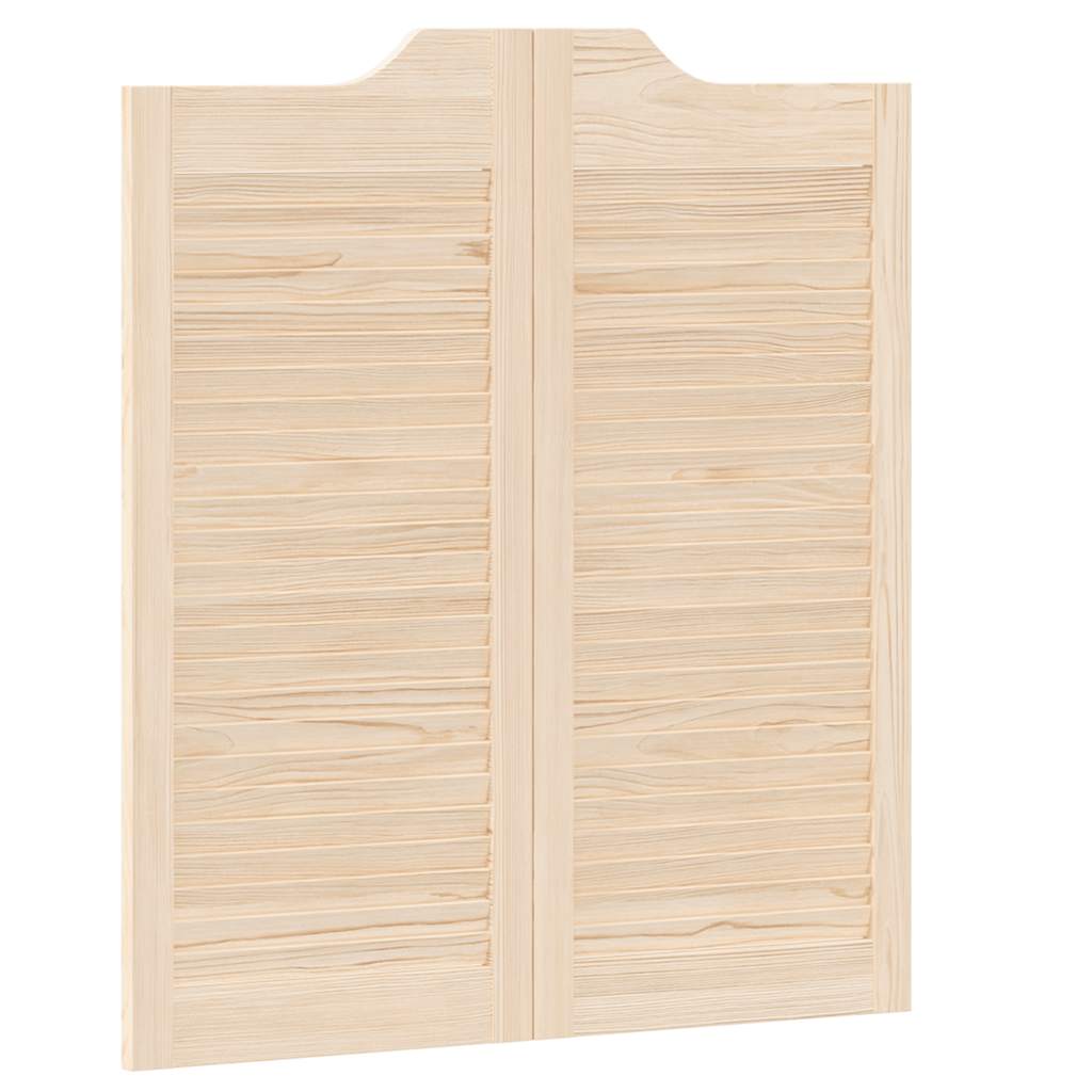 Draaideuren louvredesign 1-paar 90x80 cm massief grenenhout