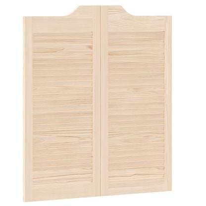 Draaideuren louvredesign 1-paar 90x80 cm massief grenenhout