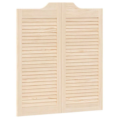 Draaideuren louvre design 2-Paar 90x80 cm massief grenenhout