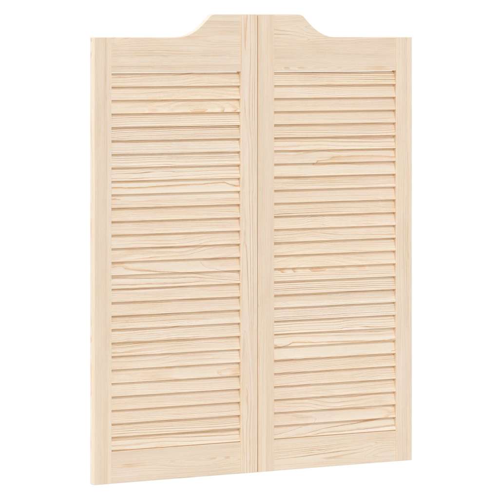 Draaideuren louvredesign 1-paar 100x80 cm massief grenenhout