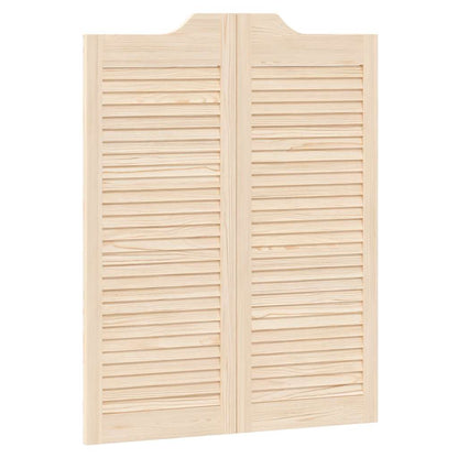 Draaideuren louvredesign 1-paar 100x80 cm massief grenenhout