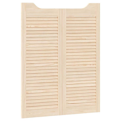 Draaideuren louvredesign 1-paar 100x80 cm massief grenenhout