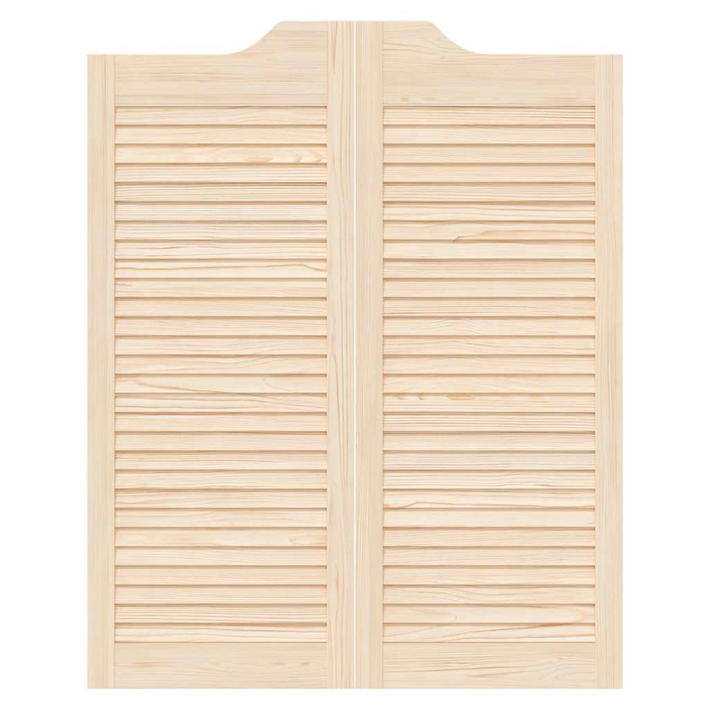 Draaideuren louvredesign 1-paar 100x80 cm massief grenenhout