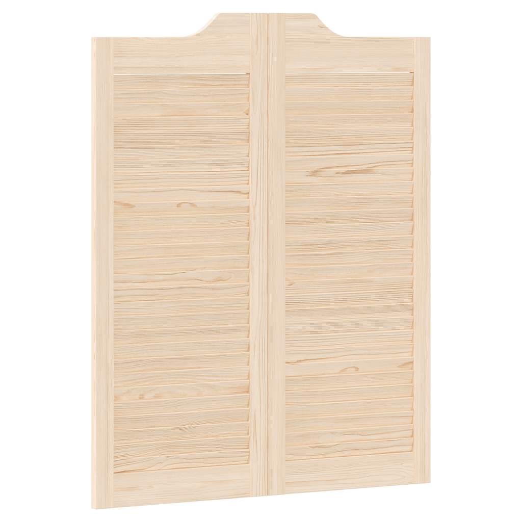 Draaideuren louvredesign 1-paar 100x80 cm massief grenenhout