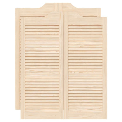 Draaideuren louvredesign 2 paar 100x80 cm massief grenenhout