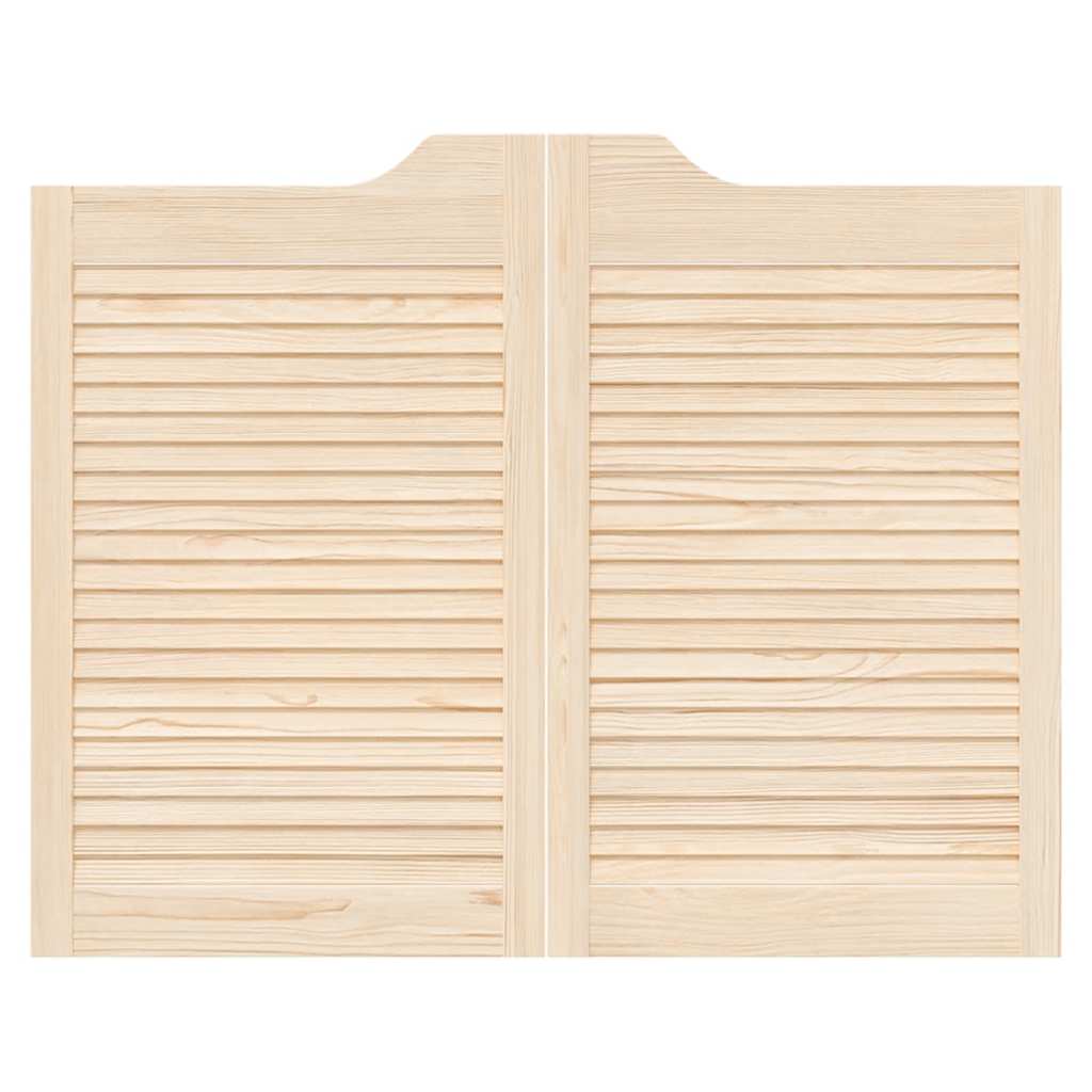 Draaideuren louvredesign 1-paar 80x100 cm massief grenenhout