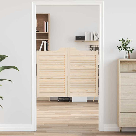Draaideuren louvredesign 1-paar 80x100 cm massief grenenhout