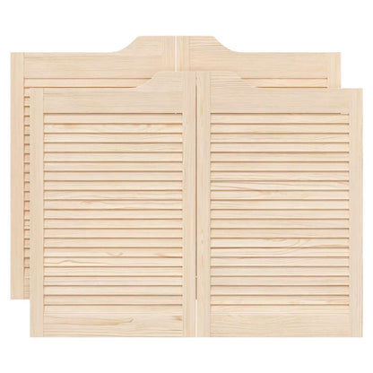 Draaideuren louvredesign 2-paar 80x100 cm massief grenenhout