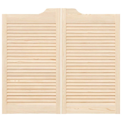 Draaideuren louvredesign 1-paar 90x100 cm massief grenenhout