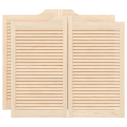 Draaideuren louvre design 2-Paar 90x100 cm massief grenenhout