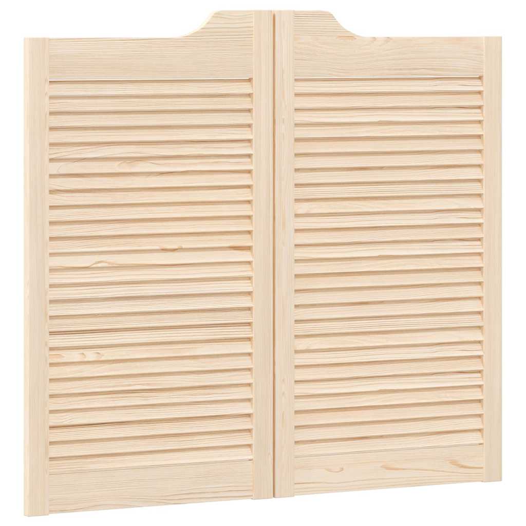 Draaideuren louvre design 2-Paar 90x100 cm massief grenenhout