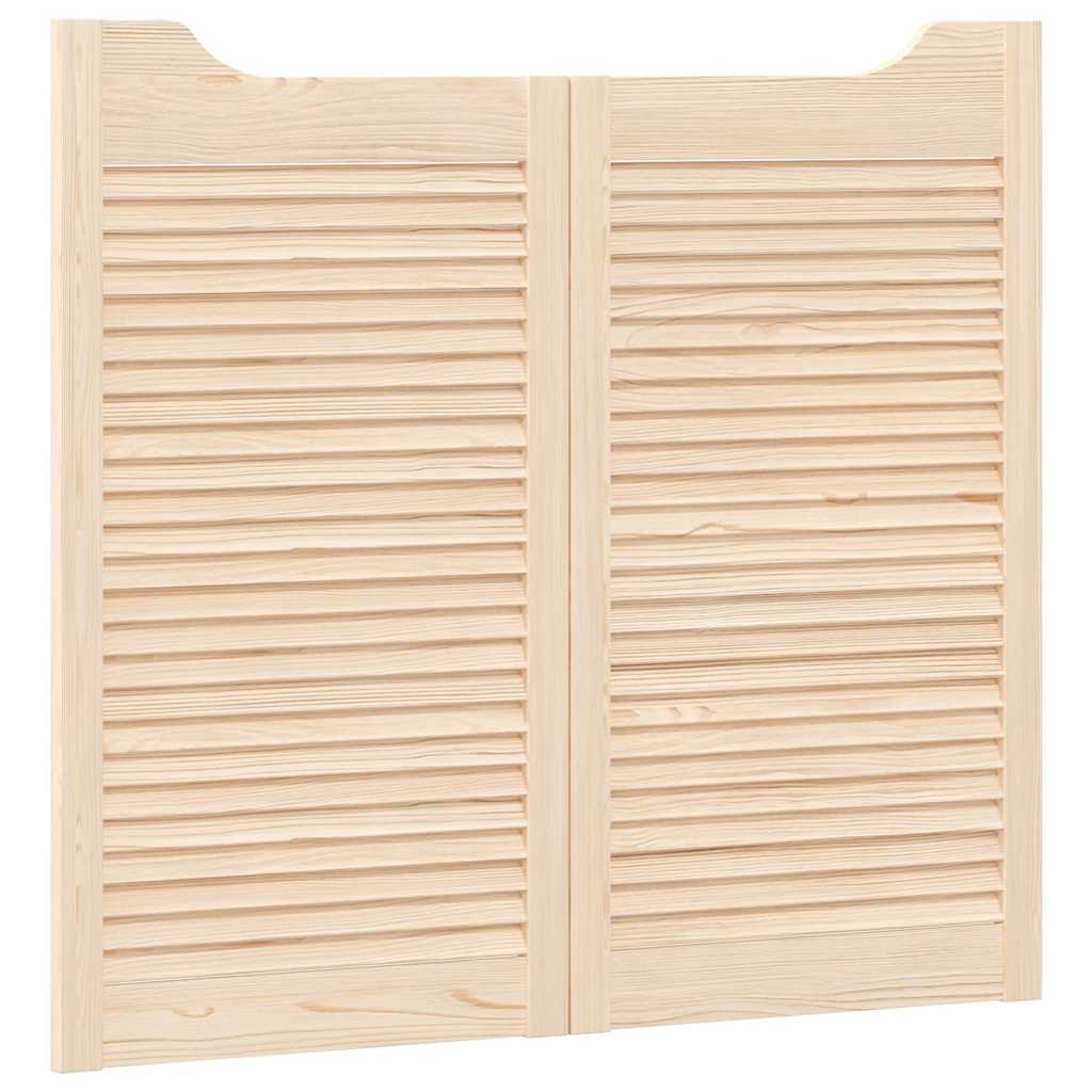 Draaideuren louvre design 2-Paar 90x100 cm massief grenenhout
