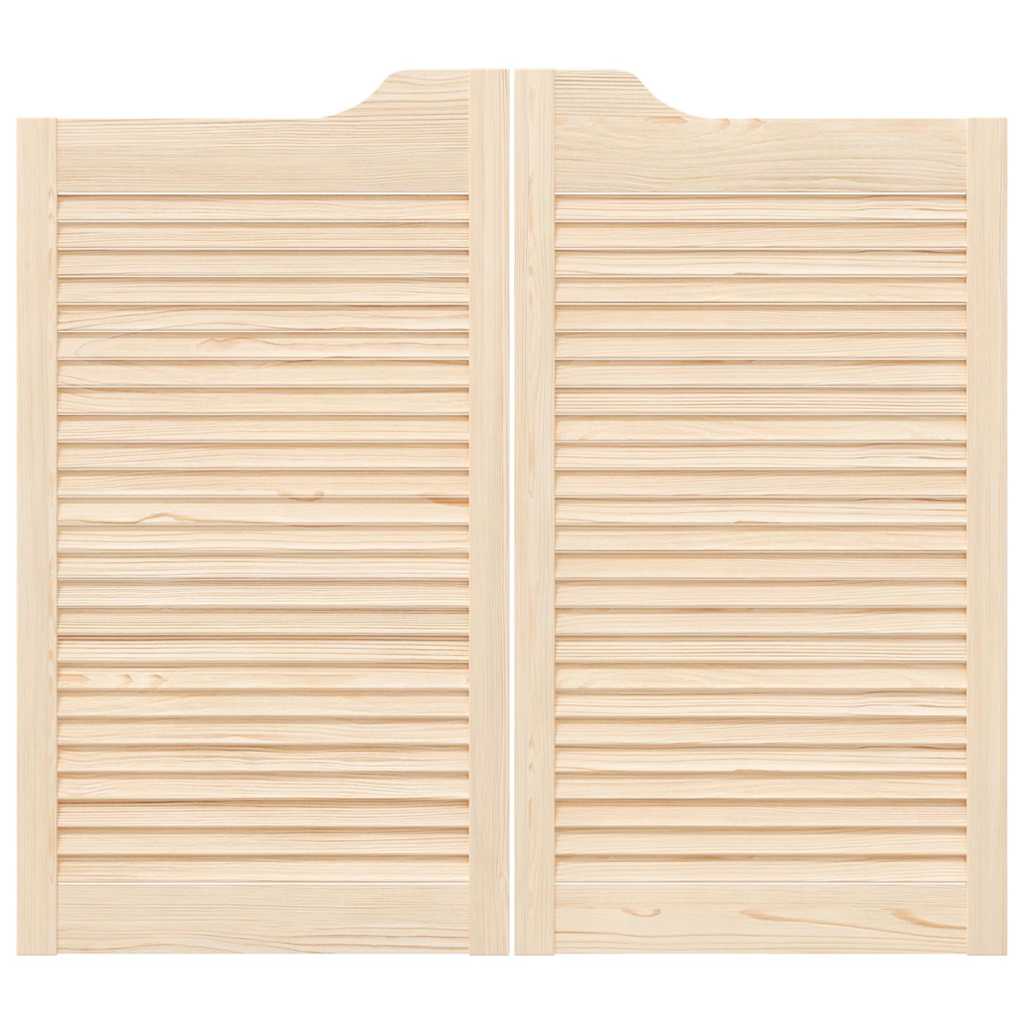 Draaideuren louvre design 2-Paar 90x100 cm massief grenenhout