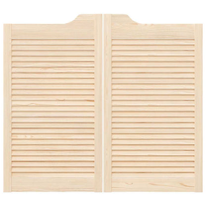 Draaideuren louvre design 2-Paar 90x100 cm massief grenenhout