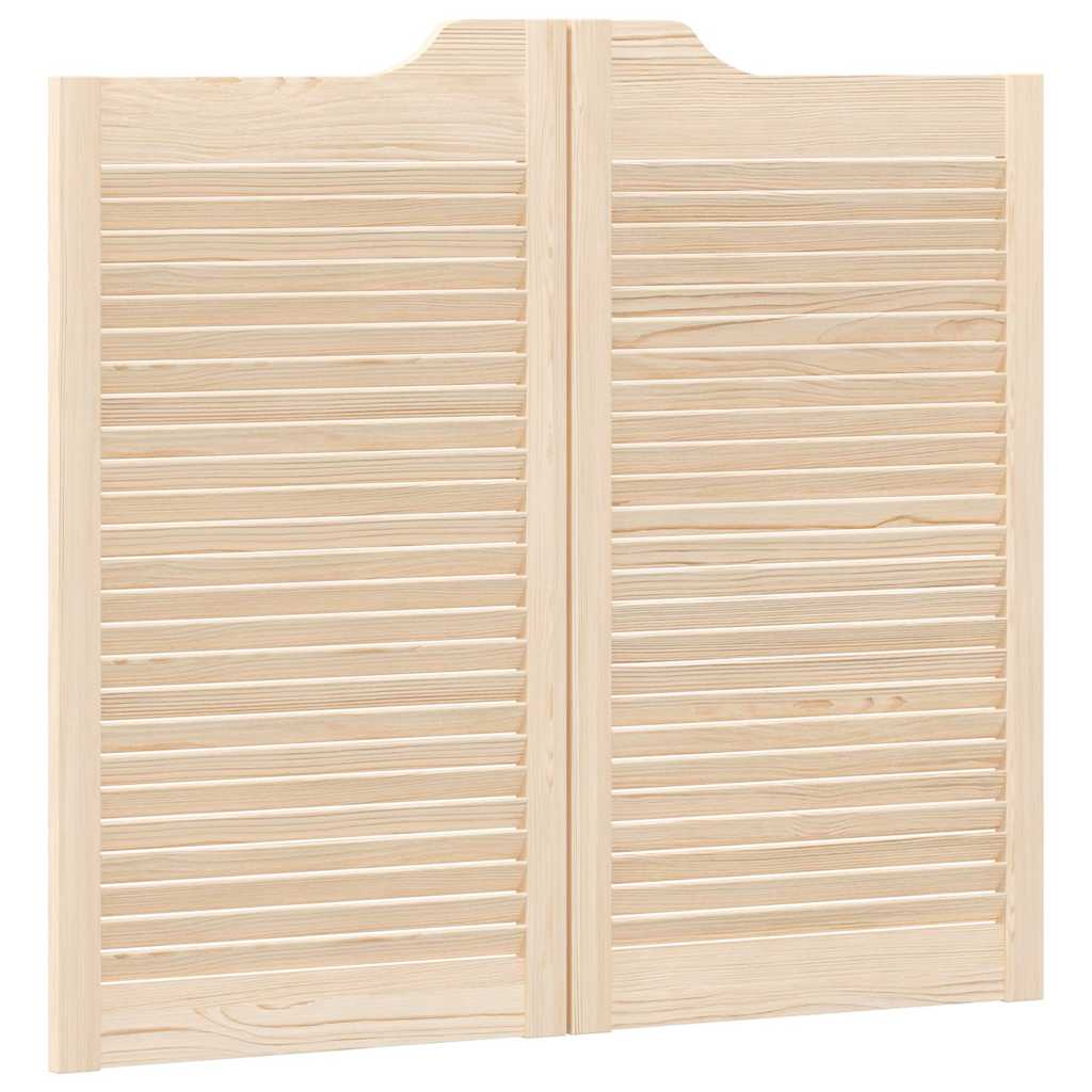 Draaideuren louvre design 2-Paar 90x100 cm massief grenenhout
