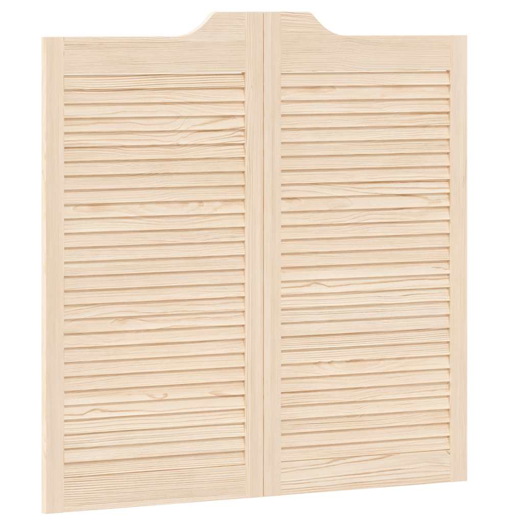 Draaideuren louvredesign 1-paar 100x100 cm massief grenenhout