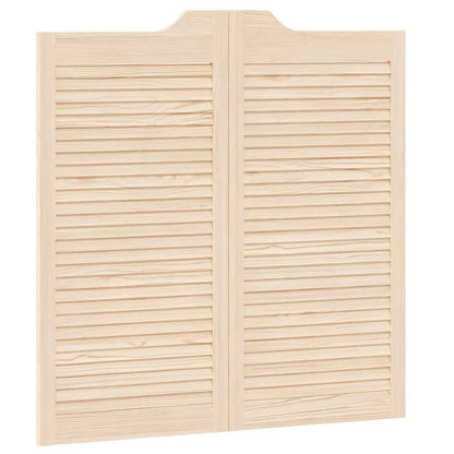Draaideuren louvredesign 1-paar 100x100 cm massief grenenhout