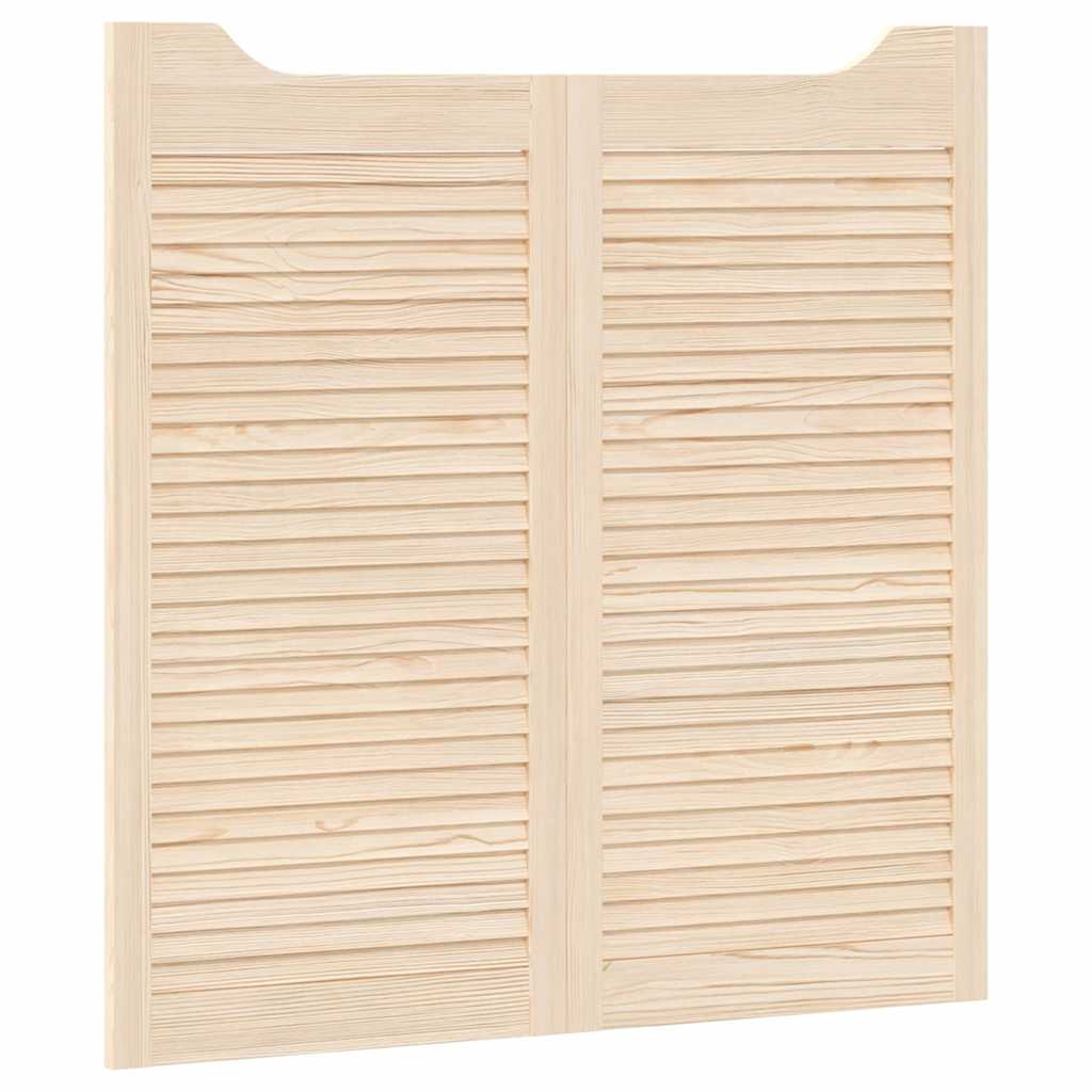 Draaideuren louvredesign 1-paar 100x100 cm massief grenenhout