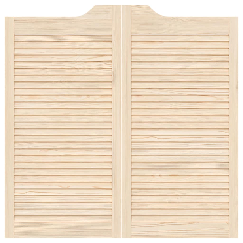 Draaideuren louvredesign 1-paar 100x100 cm massief grenenhout