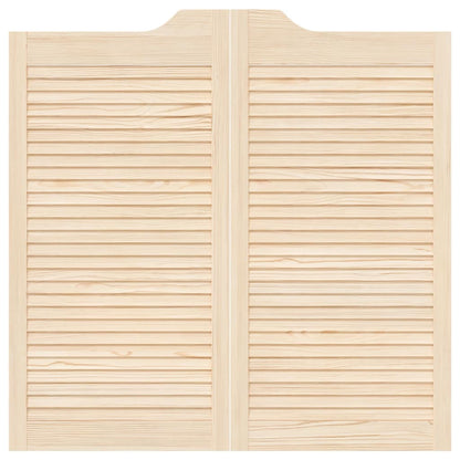 Draaideuren louvredesign 1-paar 100x100 cm massief grenenhout