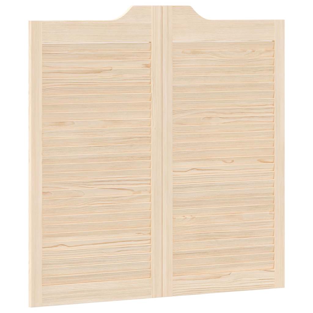 Draaideuren louvredesign 1-paar 100x100 cm massief grenenhout